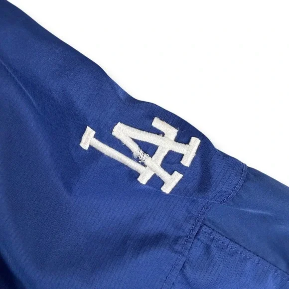 Los Angeles Dodgers Jacket Mens L Blue 1/4 Zip MLB Cool base Dugout VIntage